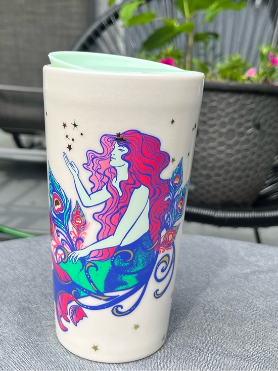 Starbucks Other - 2015 Starbucks Peacock Siren Ceramic Travel Mug 12 oz With Lid *Brand new
